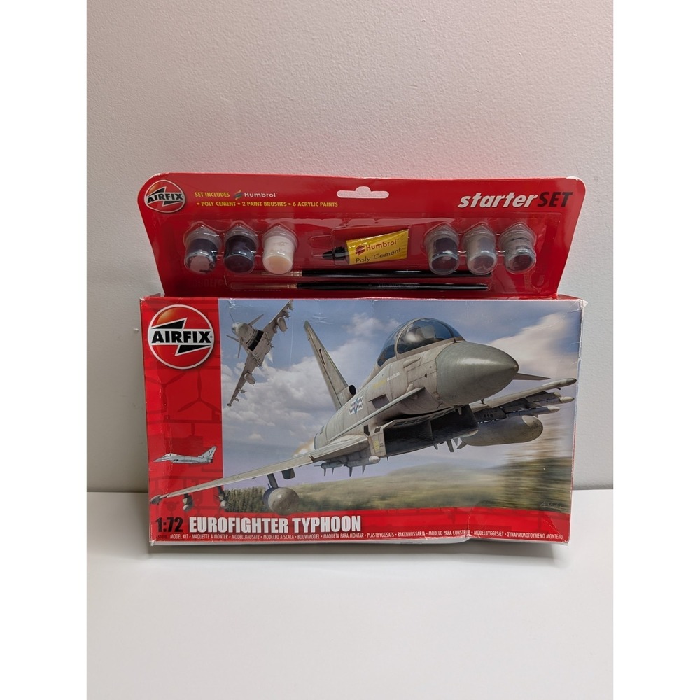 Airfix Starter Set Eurofighter Typhoon 1:72 Scale Plastic Model Kit A50098 New